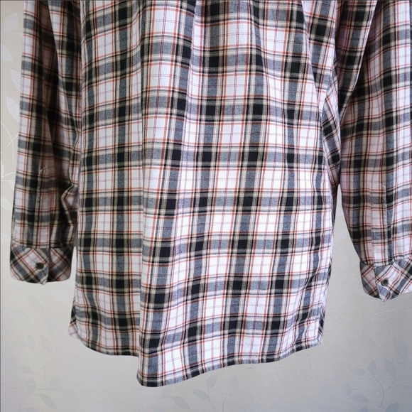 J. Jill Plaid Flannel Button Down Cozy Fall Cottage Academia Tunic Top Black S - Picture 13 of 15